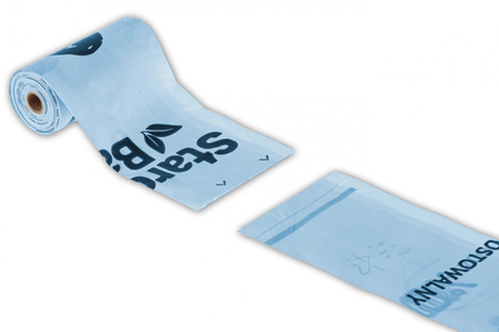 STARCHBAG Kompostowalne BIOworki na odchody 63 rolki x 15szt, kol. błękit