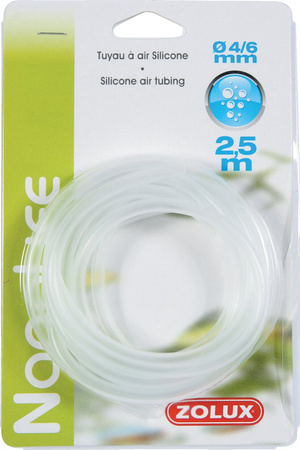 ZOLUX Silikonowy wąż do akwarium do napowietrzaczy, filtra, pomp 2,5m 4/6mm