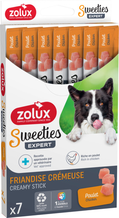 ZOLUX Przysmak kremowy dla psa SWEETIES z kurczakiem 14g x7
