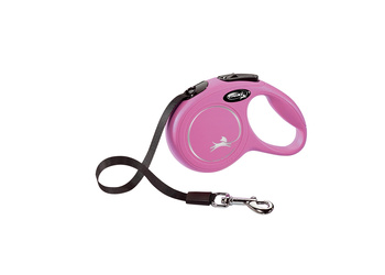 FLEXI Smycz automatyczna dla psa NEW CLASSIC taśma XS 3m różowa
