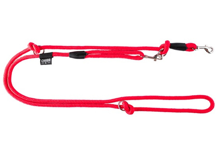CHABA Smycz linka regulowana - 6mm x 138/260cm czerwona