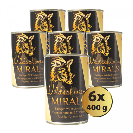 MIRALS Wildschwein - soczysty dzik z pieczarkami i cykorią na sałatce z papryki i ananasa 400g