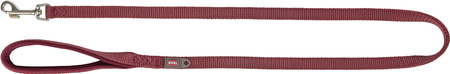 Premium, smycz, dla psa, taśma, bordowa, XS–S: 1.20 m/15 mm