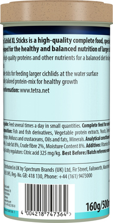 Tetra Cichlid XL Sticks 500 ml, pokarm dla ryb z rodziny pielęgnicowatych