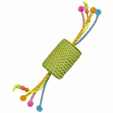 DUVO+ ZAB. KOT ROLKA ZE SZNURKAMI YELLOW 22x4,5x4,5cm 12092