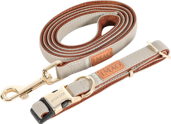 Zolux Smycz dla psa elegancka IMAO MAYFAIR 20 mm/1,2 m kol. szary