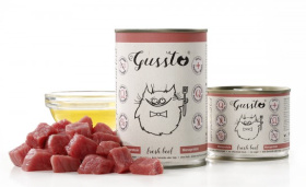 GUSSTO pusz.200g FRESH BEEF /6   Pokarm dla kota z WOŁOWINĄ