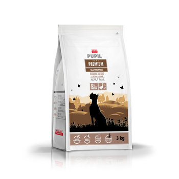 Karma sucha dla psa PUPIL Premium M&L bogata w gęś z ryżem i aronią 3 kg