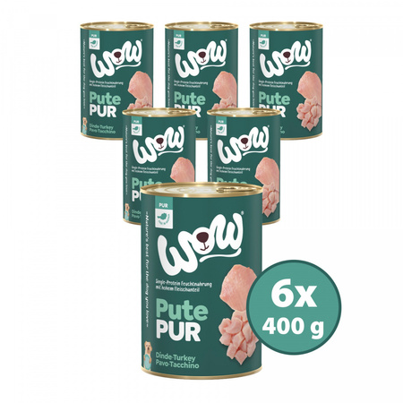 WOW Pute Pur czysty indyk dla psa 400g
