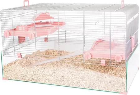 ZOLUX Klatka dla małych gryzoni Panas Colour 80 kol. różowy