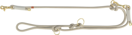 Soft Rope, smycz regulowana, dla psa, linka, XS–S: 2.00 m/o 6 mm, szara/jasnoszara