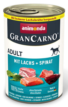 Animonda GranCarno Original Adult Lachs Spinat Łosoś + Szpinak puszka 400g