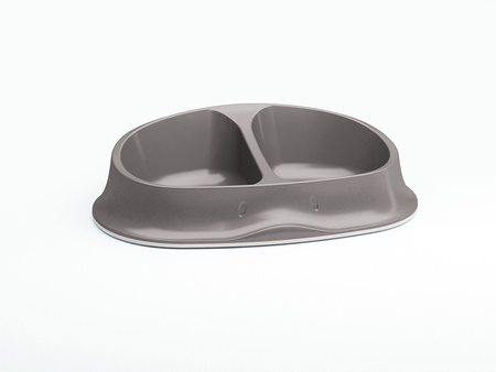 ZOLUX Miska podwójna dla psa i kota SMART 0,25 x 2 l kol. jasnobrązowy