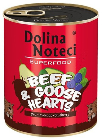 Dolina Noteci Superfood Pies Wołowina i serca gęsi puszka 800g