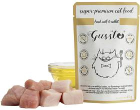 GUSSTO sasz.85g FRESH CALF RABBIT /8  Pokarm dla kota z CIELĘCINĄ I KRÓLIKIEM
