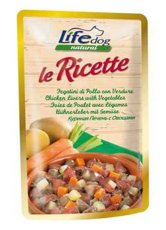 LIFE DOG sasz.95g LIVERS + VEGETABLES LE RICETTE /30