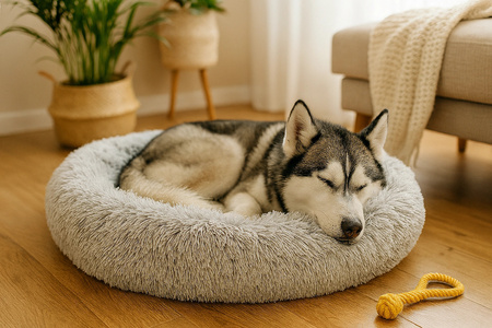 ZOLUX Legowisko poducha dla psa NOE z długim włosiem 80 cm szare