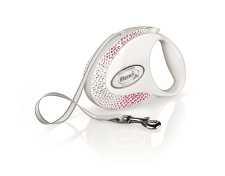 Flexi FLEXI SMYCZ GLAM M / ROZM.M COMPOSITION Mother of pearl BIAŁY