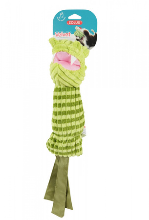 *- ZOLUX Zabawka dla psa VELVET krokodyl Olga 9,5x14x45 cm kol. zielony