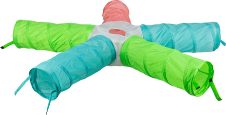 Tunel do zabawy, dla królików miniaturek, 6 wyjść, 5 × 18 cm/47cm