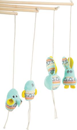 Zolux Zabawka dla kota wędka królik KALI kol. zielony 40 cm