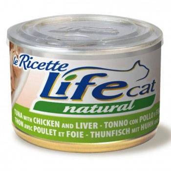 LIFE CAT pusz.150g TUNA + CHICKEN +LIVER LA RICETTE /24