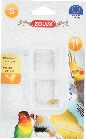 Zolux Karmidełko plastikowe z kratką do klatki dla ptaków S