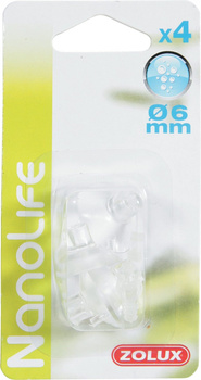 ZOLUX Przyssawka do akwarium do węży, rurek akcesoriów śr.4-6 mm 4 szt