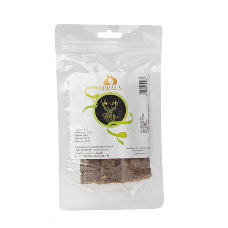MIRALS Hirsch Streifen - paski mięsa jelenia przysmaki dla psa (100g)