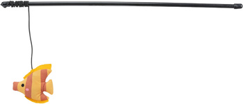 Wędka dla kota, z rybą, plastik/plusz, 46 cm