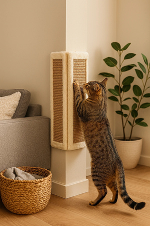 ZOLUX Drapka dla kota sizalowa narożna kol. beżowy