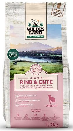 Wildes Land Cat Classic Adult Rind & Ente 1,2kg