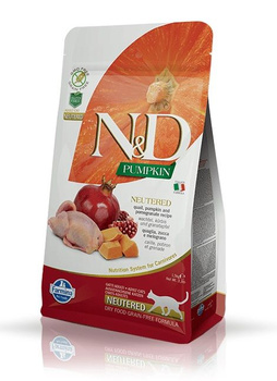 Farmina ND Cat Neutered Pumpkin Quail and Pomegrante ADULT 300g