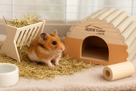 ZOLUX Domek drewniany dla gryzonia Home Color z bali S 150x210x150 mm