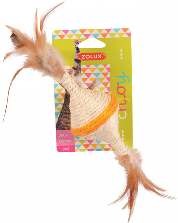ZOLUX Zabawka dla kota sizal z piórkami 28 cm