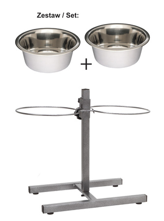 Barry King Stojak regulowany do misek 2,8L metaliczny [18342]