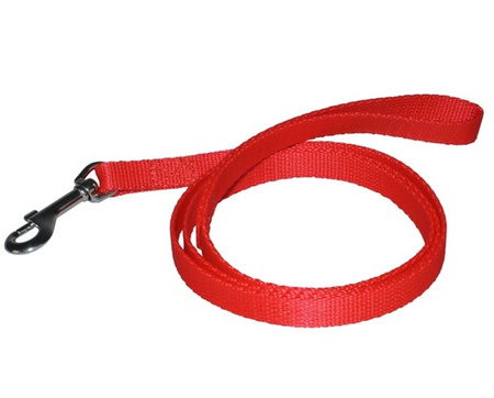 CHABA Smycz taśma - 10mm czerwona