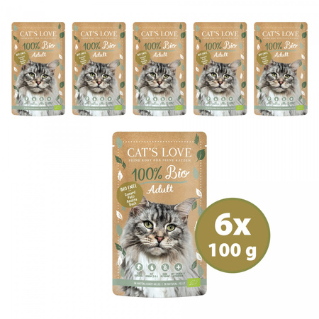 CAT'S LOVE Bio Duck - ekologiczna kaczka w naturalnej galaretce 100g