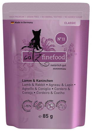 Catz Finefood Classic N.11 Jagnięcina i Królik saszetka 85g