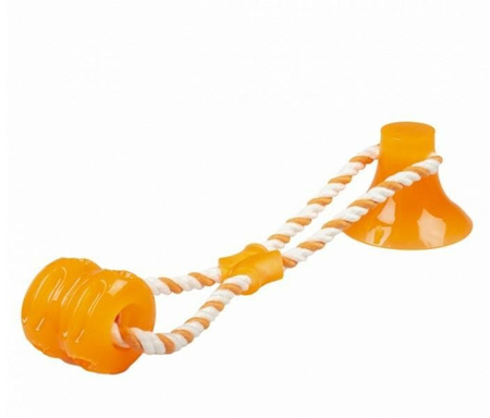 DUVO+ ZABAWKA GUMOWA Z PRZYSSAWKĄ+SZNUR POMARAŃCZOWA 12425