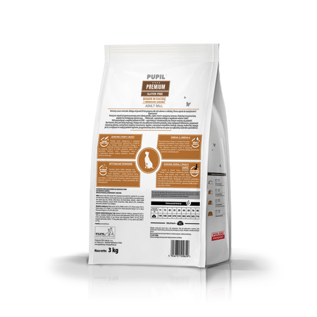 Karma sucha dla psa PUPIL Premium M&L bogata w kaczkę z ziemniakami i jabłkiem 3 kg