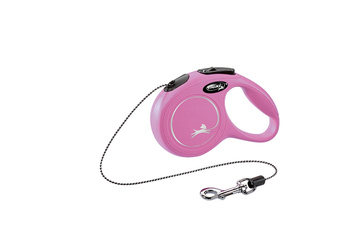 FLEXI Smycz automatyczna dla psa NEW CLASSIC linka XS 3m różowa