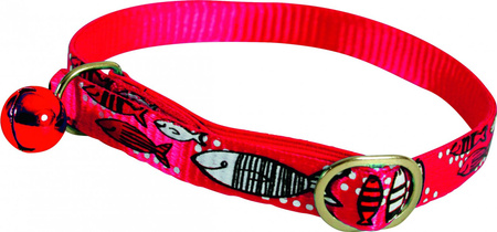 Zolux Obroża dla kota nylonowa Sardine 30 cm kol. czerwony