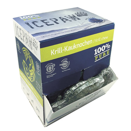 ICEPAW Krill-kauknochen - gryzak ze skóry dorsza ze spiruliną, krylem i omułkiem zielonowargowym 45g