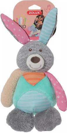 Zolux Zabawka pluszowa dla psa z dźwiękiem, królik CRAZY JOJO 20x13x25 cm