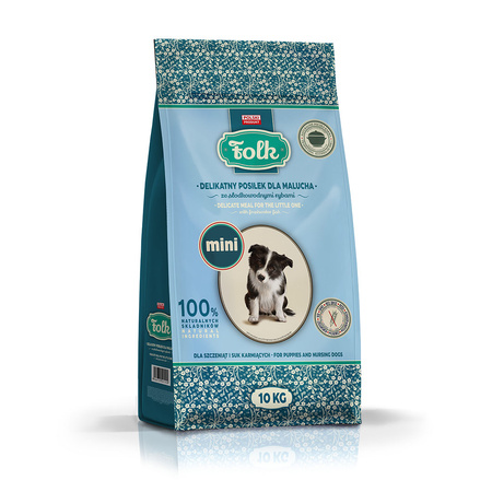 Karma sucha dla psa FOLK Junior MINI Delikatny posiłek dla malucha ze słodkowodnymi rybami 10 kg