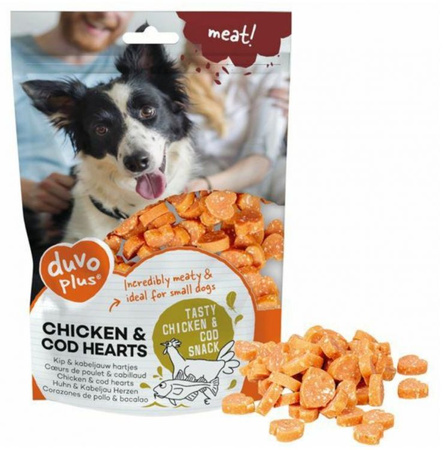 DUVO+ PRZYSMAK DLA PSA 180g CHICKEN&COD HEARTS /10