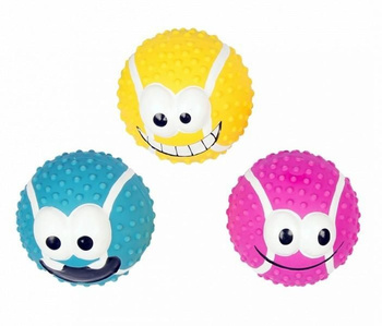 DUVO+ ZABAWKA LATEX PIŁKA UŚMIECH 7,2cm MIX KOLORÓW