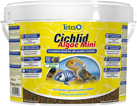 TETRA Cichlid Algae Mini 10 L wiadro ,pokarm dla ryb pielęgnicowatych