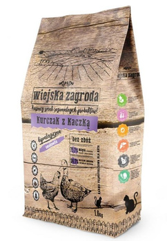 Wiejska Zagroda KURCZAK Z KACZKĄ dla kota 1,6KG